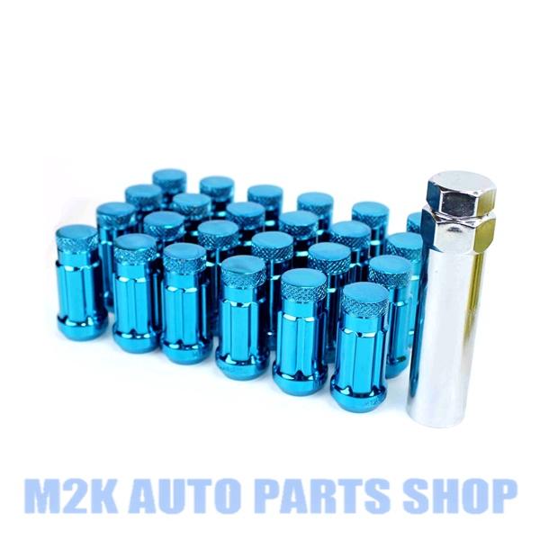 ホイールナット 45ｍｍ ロックナット カラー アルファロック スチール ナット 青 ブルー 袋 24個 P1.25 フルロック ロング | ブランド登録なし