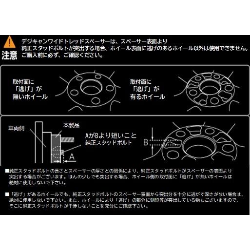 ケースペック デジキャン A6061-T6 ハブ付ワイトレスペーサー 2枚 10mm 15mm 20mm 25mm 5H-114.3 M12×P1.5 ハブ径 73mm-60mm｜m2k｜05