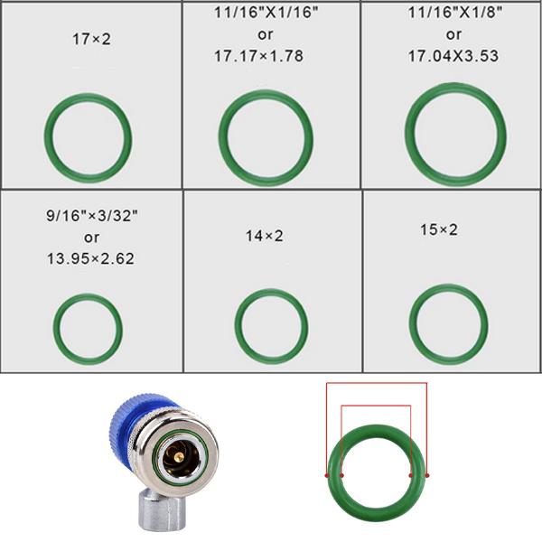 106個 エアコン Oリング 18種 R134a カーエアコン HFC-134a 車 自動車 修理 ラバー リング ガスケット パッキン A/C｜m2k｜03