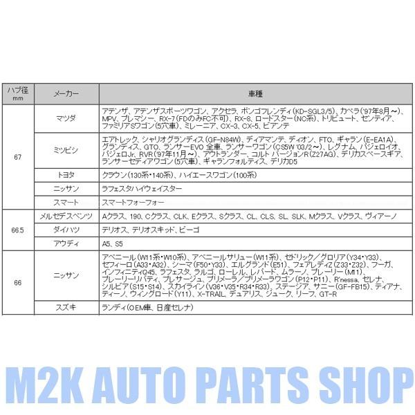 アルミ ハブリング 2個 各種 73mm 67mm 54mm 56mm 57mm 59mm 60mm 64mm 66mm 66.5mm 変換 ツバ付 シルバー ブレ防止｜m2k｜04