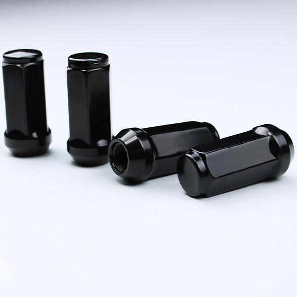 協栄産業 貫通ロングナット ロックナット付 R40 ネオクロカラー KYO-EI 極限 ホイールナット ロックナット 50mm ロングナット 24