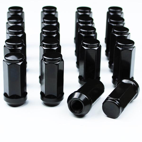 協栄産業 貫通ロングナット ロックナット付 R40 ネオクロカラー KYO-EI 極限 ホイールナット ロックナット 50mm ロングナット 24