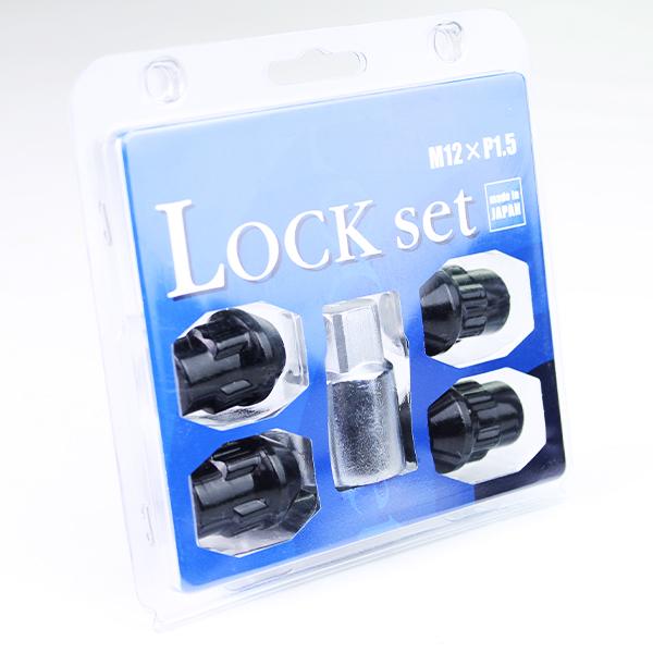 新品未使用 WORK ロックナットセット ブラックM12×1.5 21HEX 国産 ブラック ロックナット 4個 ホイールナット P1.5 21HEX ブラック