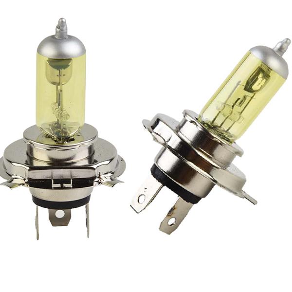 ヘッドライト H4 2個 ハロゲンバルブ DC12V 55W イエロー 高輝度 高