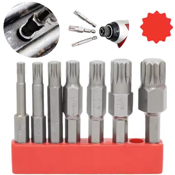 トリプルスクエアビット ドライバービット M4 M5 M6 M7 M8 M10 M12 マグネット スプライン トルクス ビット | ブランド登録なし