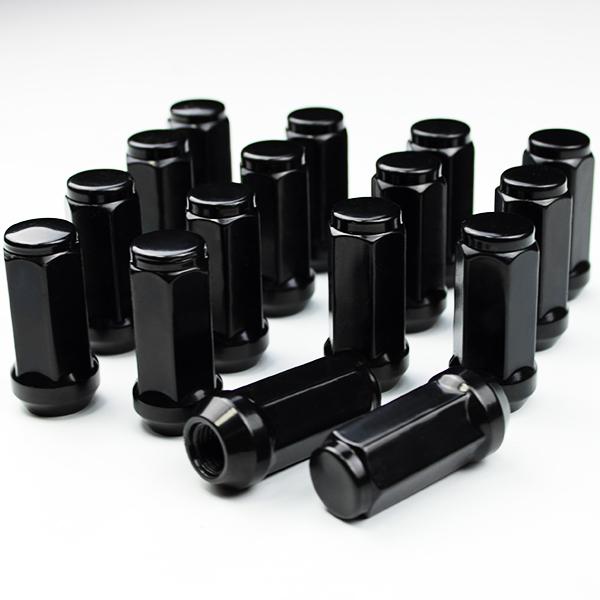 送料無料】ハマーH2 8穴 32pcs スパイクナット M14×1.5 黒 BS ION 2本