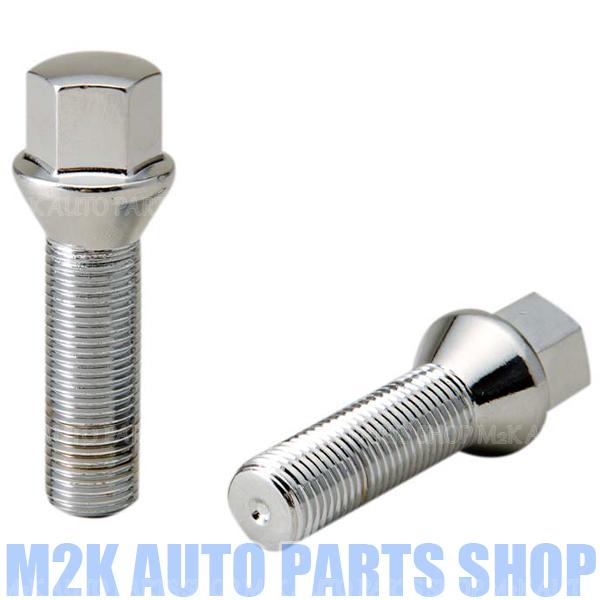 ホイールボルト メッキ ブラック 4個 17HEX M12 M14 P1.5 P1.25 ラグボルト ショート ロング アルフ ロメオ BMW JEEP シトロエン FIAT ルノー スマート ボルボ|m2k|02