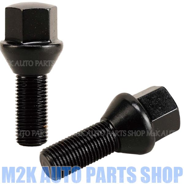 ホイールボルト メッキ ブラック 4個 17HEX M12 M14 P1.5 P1.25 ラグボルト ショート ロング アルフ ロメオ BMW JEEP シトロエン FIAT ルノー スマート ボルボ|m2k|03