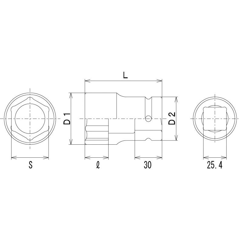 スーパースリムソケット 25.4角 32mm から 41mm 全 5種類 工具 薄型ソケット 特殊合金 トラック バス TIPTOP チップトップ プロ用 業務用｜m2k｜02