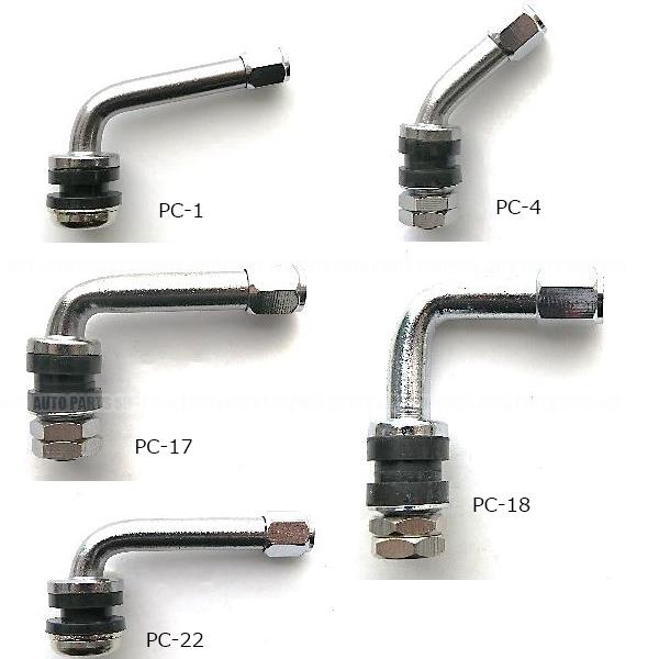 エアーバルブ エアバルブ クランプイン 4個 L型 ベントタイプ 11.3mm jdm usdm チューブレス PC-1 PC-4 PC-17 PC-18 PC-22｜m2k