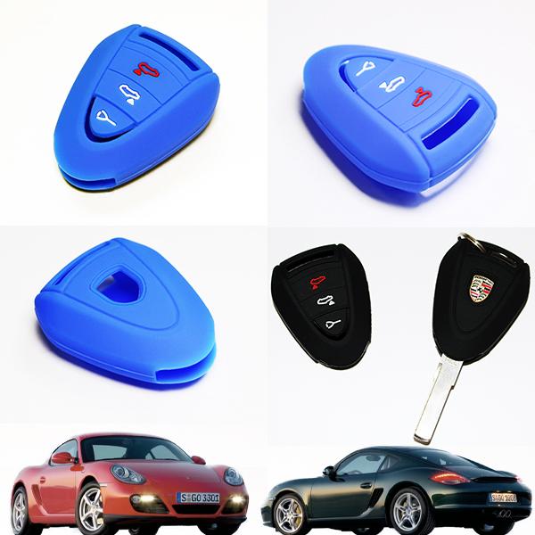 ポルシェ キーケース ブルー 911 987 997 ケイマン ボクスター カレラ