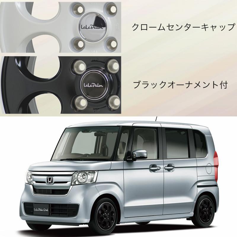 15インチ ララパーム オーバル 4.5J+45 4H-100 1本 ワゴンR ミラ タント ムーブ アルト ブラック 業販の画像