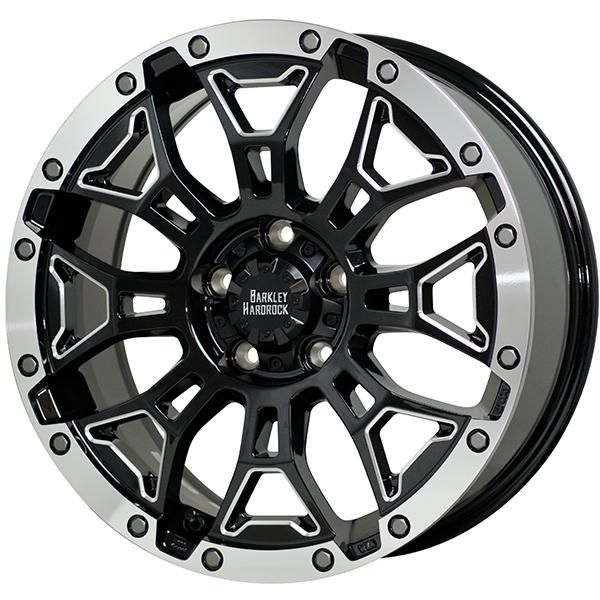 17インチ バークレイ エルバート 7J+38 5H-114.3 4本 ホイール ブラック リムポリッシュ ハリアー CH-R RAV-4 業販 ホットの画像