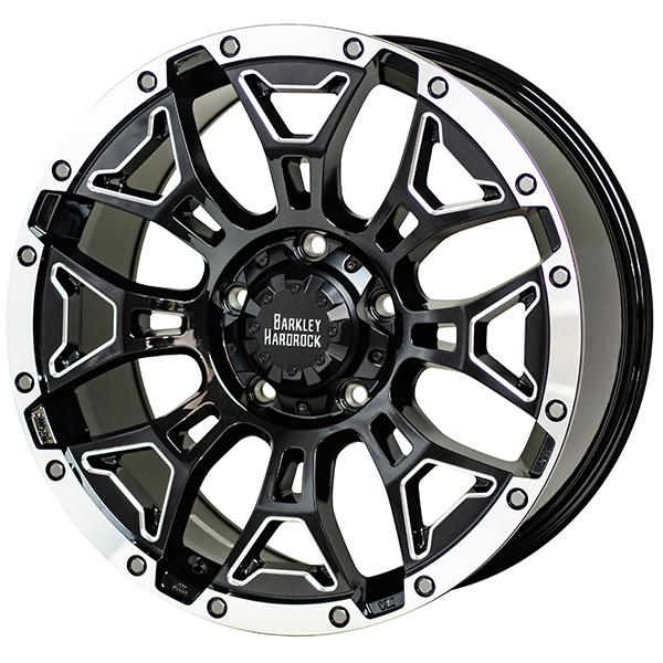 17インチ バークレイ エルバート 7J+38 5H-114.3 4本 ホイール ブラック リムポリッシュ ハリアー CH-R RAV-4 業販 ホットの画像