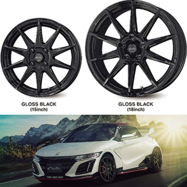 16インチ サーキュラー C10R ホイール ブラック 6.5J +45 4H-100 4本 アクア ヴィッツ ノート マーチ フィット スイフト 業販