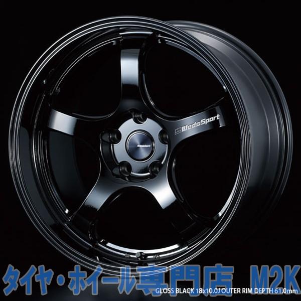 18インチ WEDS SPORTS RN-05M ブラックホイール 9.5J +22 +38 +45 +36 5H PCD 100 114.3 120 4本 jdm usdm bmw 業販