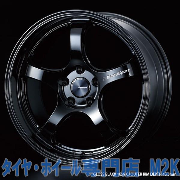 18インチ WEDS SPORTS RN-05M ブラックホイール 9.5J +22 +38 +45 +36 5H PCD 100 114.3 120 4本 jdm usdm bmw 業販の画像