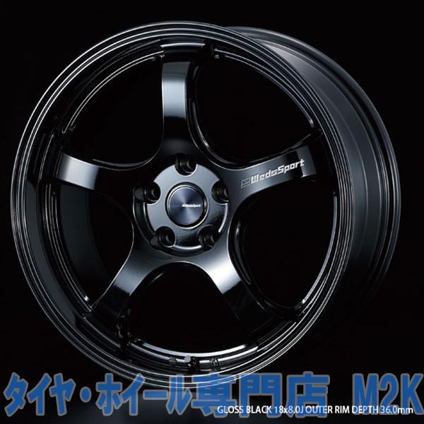 18インチ WEDS SPORTS RN-05M ブラックホイール 9.5J +22 +38 +45 +36 5H PCD 100 114.3 120 4本 jdm usdm bmw 業販の画像