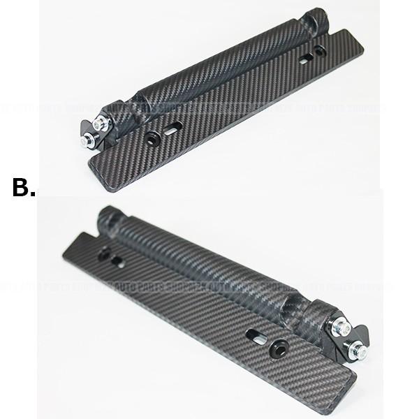 カーボン 調 ナンバー プレート 角度 調整 ステー JDM 移設 USDM License Plate Relocator シングル ダブル