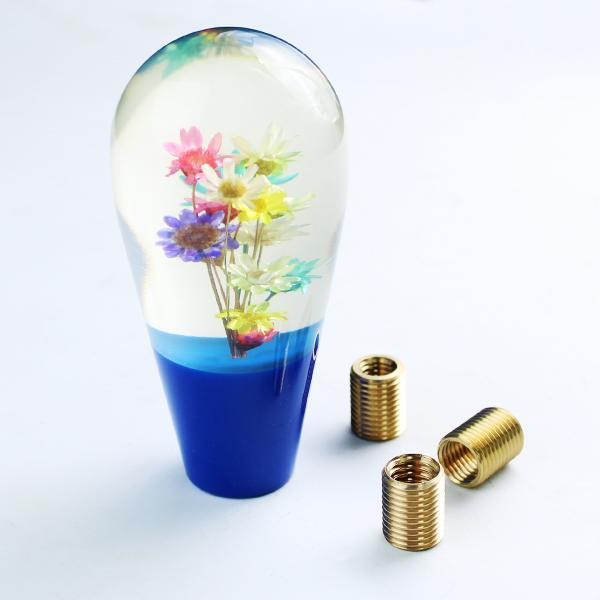 シフトノブ 水中花 変換アダプター クリスタル ロング 昭和 レトロ