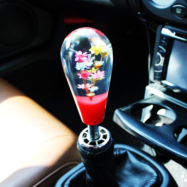 シフトノブ 水中花 変換アダプター グリーン 9cm ロング 昭和 レトロ 