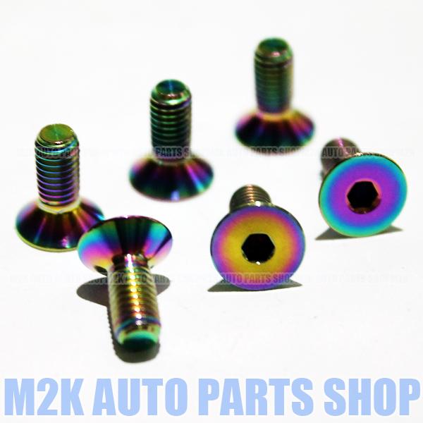 チタン ボルト ステアリング 6個 焼色 ハンドル ネオクローム