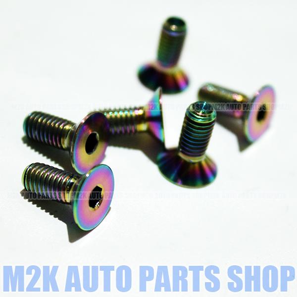 チタン ボルト ステアリング 6個 焼色 ハンドル ネオクローム