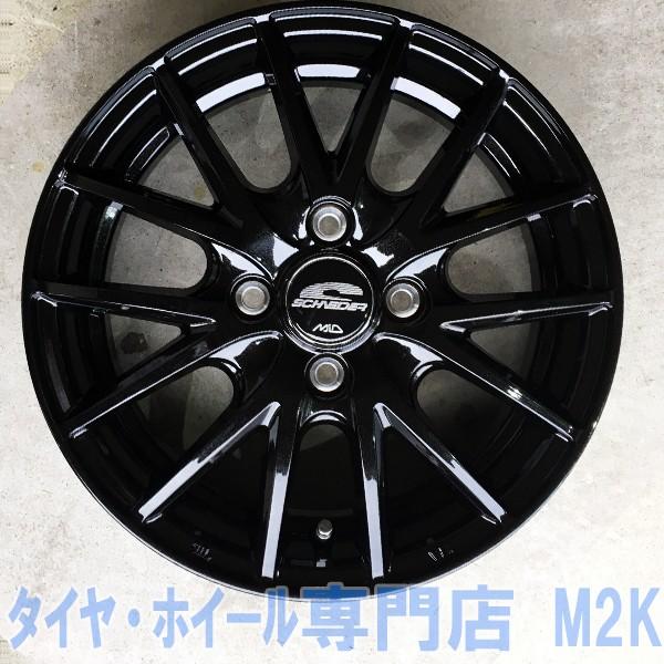 スタッドレス 155/65R14 4本 14インチ ホイール SQ27 ブラック ムーブ ワゴンR タント N-WGN N-BOX ミラ｜m2k