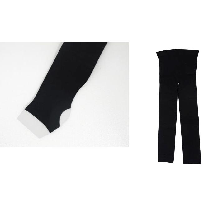 トレンカ キッズ 3足組 80デニール 黒無地 女の子用トレンカ トゥー