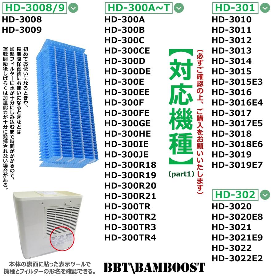 BBT H060517 抗菌気化フィルター H060507 H060510 加湿器 フィルター HD-RX319 HD-RX320 HD-300F｜m2nd-rozeo｜02