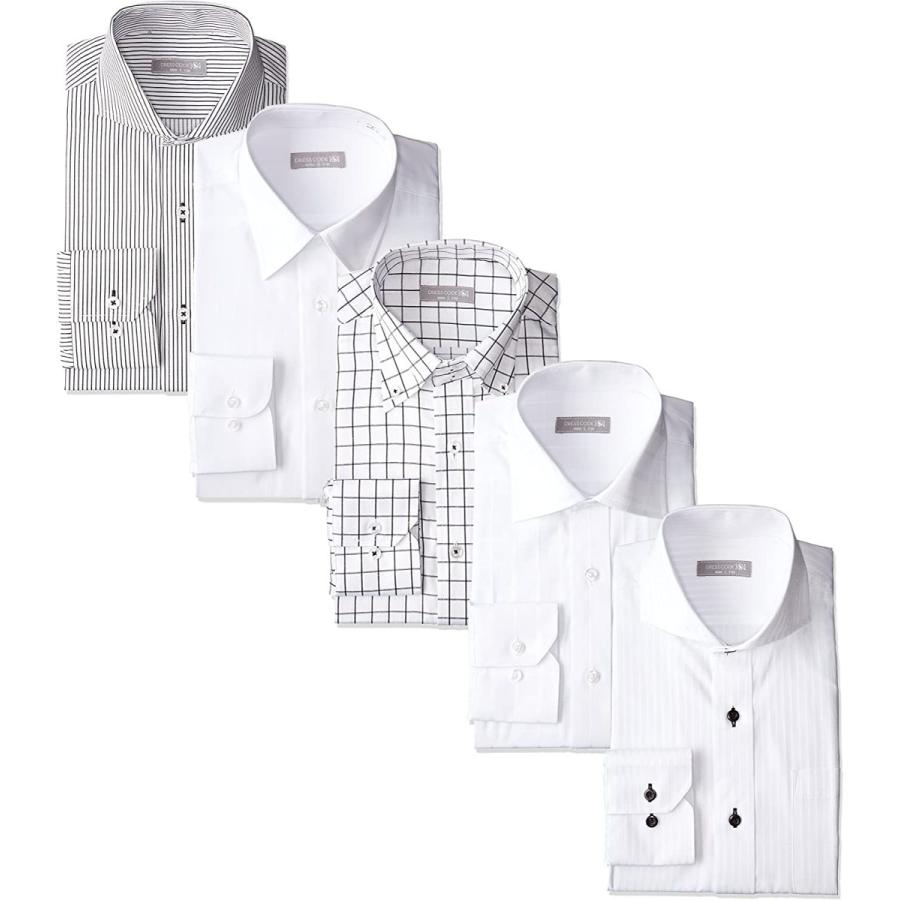 注目ブランド ドレスコード101 定番の白シャツに好印象デザインシャツ4枚をプラスした ワイシャツ 5枚 Shdz15 Set メンズ モノトーン 日本 Sli 日本全国送料無料 Lespakigali Com