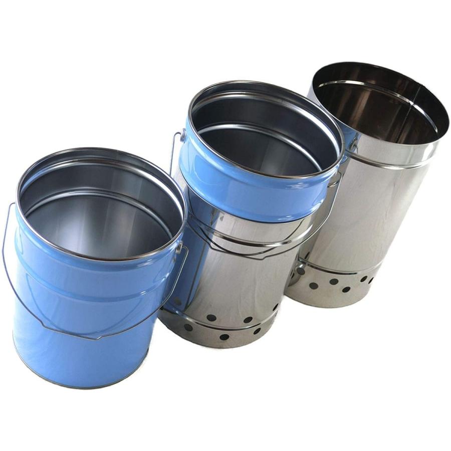 Liftoff 焚火缶 ペール缶susカバー ロケットストーブ自作 カバー 缶セット エムスリーショップ 通販 Yahoo ショッピング