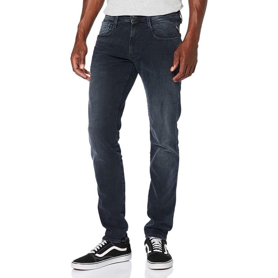 在庫限りセール リプレイ ジーンズ Anbass 11 25oz ブルーブラック オーバーダイ パワーストレッチデニム オンライン限定 メンズ ダークブルー Eu 定番人気 Www Skylanceronline Com