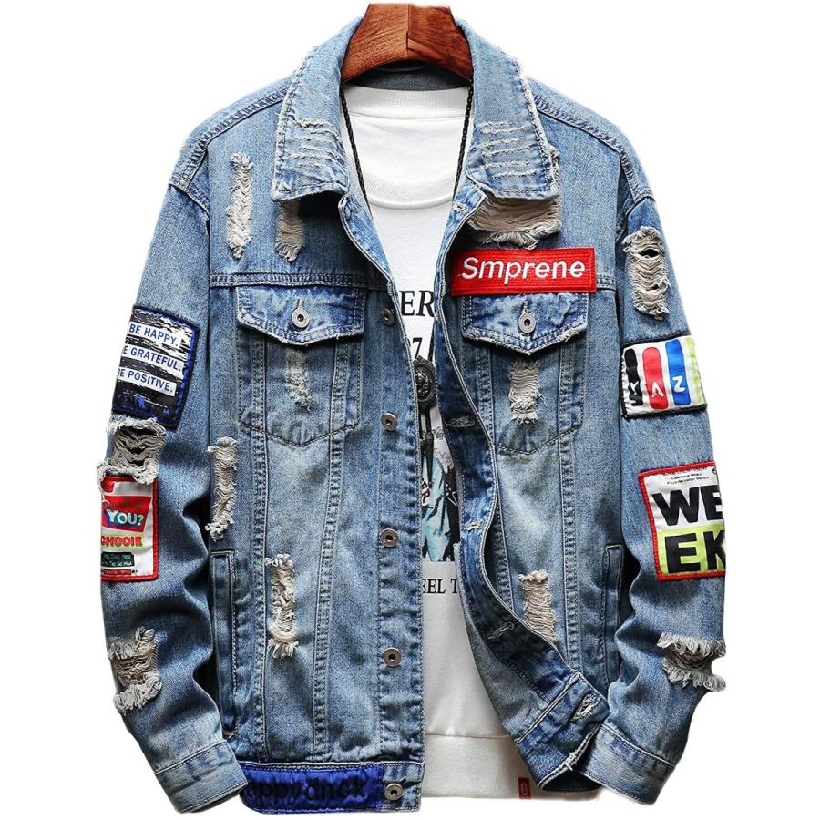 特売 Fhlhy デニム ジャケット メンズ ジージャン アウター ヒップホップ Gジャン 長袖 ファッション 人気 エムスリーショップ 通販 Yahoo ショッピング 値引きする Mail Alrayan University Edu Ye