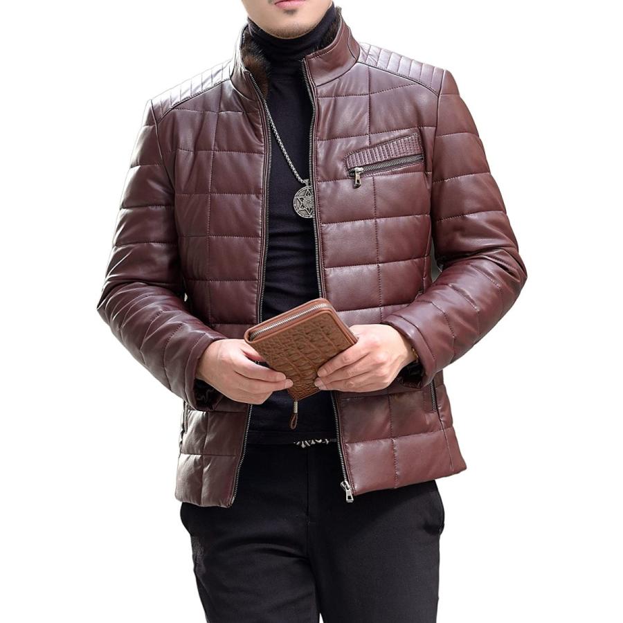 代引不可 アイラブコス Ilovecos レザーダウンジャケット ダウン95 ミンクファー ライダースジャケット スタンドカラー メンズ M 日本サイズs相当 在庫あり 即納 Testsave Foronlineperformancepro Com