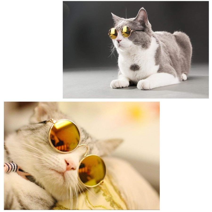 最適な材料 猫用品 猫 サングラス 眼鏡 メガネ 可愛い猫 ペット用 日焼け対策 保護 ファッション クール アクセサリー 撮影物 紫外線カット サングラス ランダムカラ