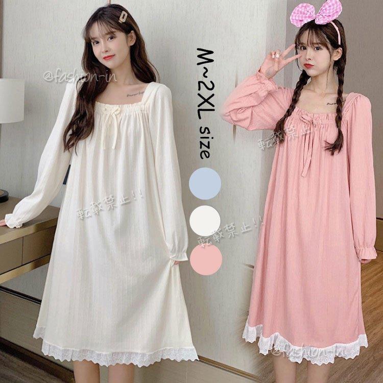 パジャマ ルームウェア レディース 秋 長袖パジャマ 綿100 ルームウェア ルームワンピ ワンピースパジャマ 可愛い パジャマ 部屋着 女性 寝間着 ゆったり Fsiprhp741 M5103 通販 Yahoo ショッピング