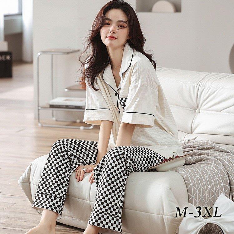 ルームウェア レディース 夏 半袖 パジャマ 綿 前開き ゆったり ロングパンツ 冷房対策 爽やか 可愛い 寝巻き セットアップ 女性 部屋着 寝間着 プレゼント Fsiprhp6 M5103 通販 Yahoo ショッピング