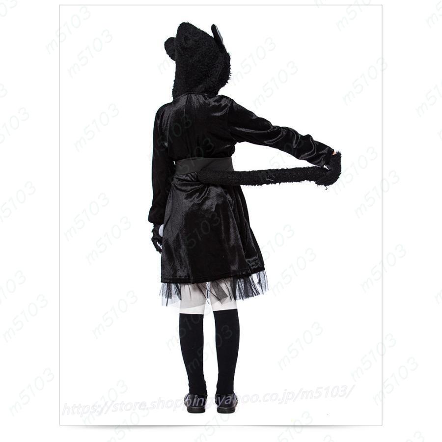 ハロウィン コスプレ 黒猫 キッズ コスチューム 男の子 女の子 ハロウィン 仮装 衣装 キャラクター ワンピース｜m5103｜17
