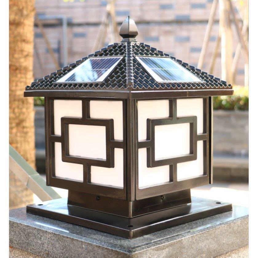 ソーラーライト LED 門柱灯 柱上付け照明 ガーデンライト 夜間自動点灯 ソーラー照明 スタンドライト 屋外照明 ガーデン 玄関照明 照明器具 門灯 防雨 高さ24cm