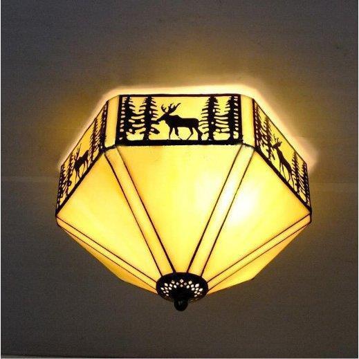 高品質 北欧 レトロ シーリングライト インテリア 書斎 おしゃれ ステンドグラス 玄関照明 天井照明 リビング