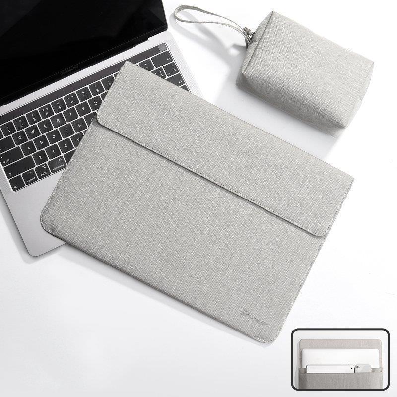 Apple Macbook Air Pro retina 13インチ/Surface Laptop Go 12.4インチ通用レザーポーチ 保護収納ケース/ノートPCパソコンバッグ鞄/インナーバッグ｜m5103｜11