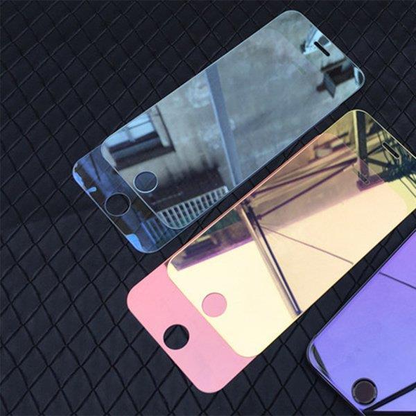 iphone7plus紫のための強化ガラスのクリアミラースクリーンプロテクターフィルム｜m5103｜03