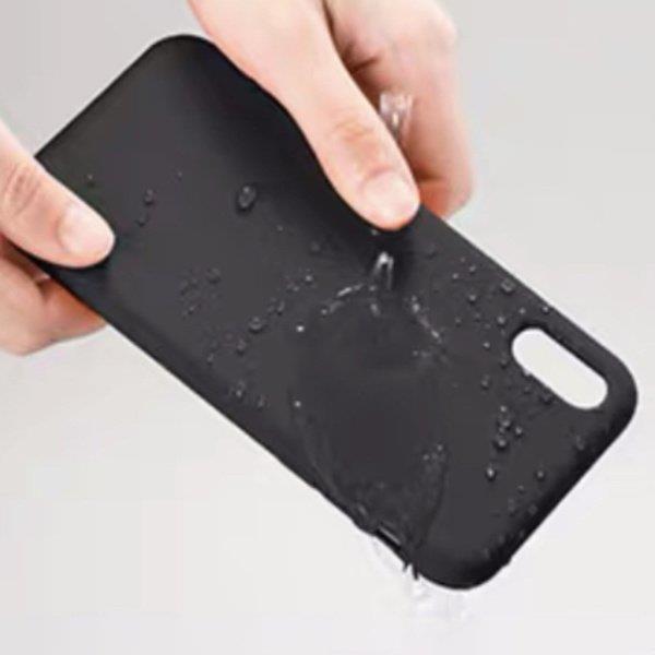 iPhoneブラックiPhoneX XSの液体シリコン落下防止電話ケース｜m5103｜07