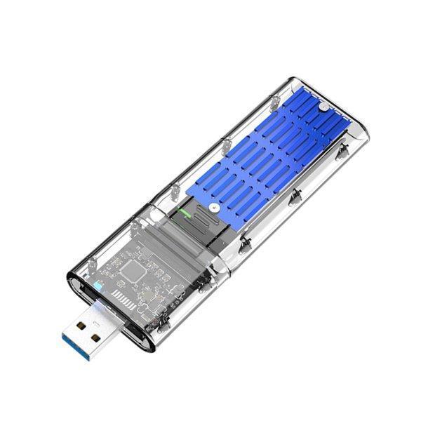SSDからSATAへの5Gbpsハードドライブエンクロージャプラグアンドプレイ外部パースペクティブブルー｜m5103｜02