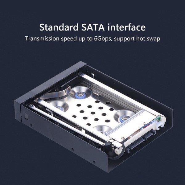 SATA HDDモバイルラック、フレーム、2.5インチ、6Gbps、LEDインジケーターセキュリティロック付き｜m5103｜02