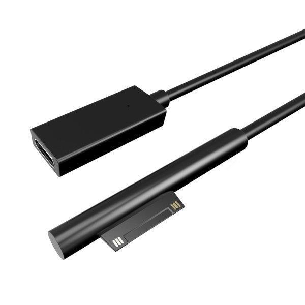 Microsoft Surface Pro 5 6GO用の2xLaptopタイプCメスインターフェース接続コード｜m5103｜05