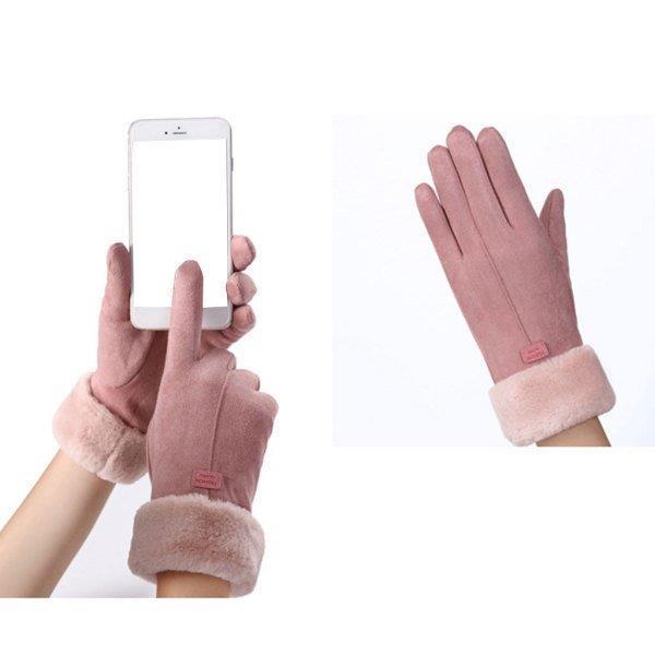 【再入荷】 ピンクのサイクリングのための女性の手袋のフルフィンガーミトン冬の防風手袋 手袋