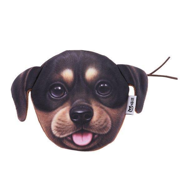 クリエイティブ ファニー リアルな動物 3D プリント 犬 コインパース カード バッグ ウォレット｜m5103
