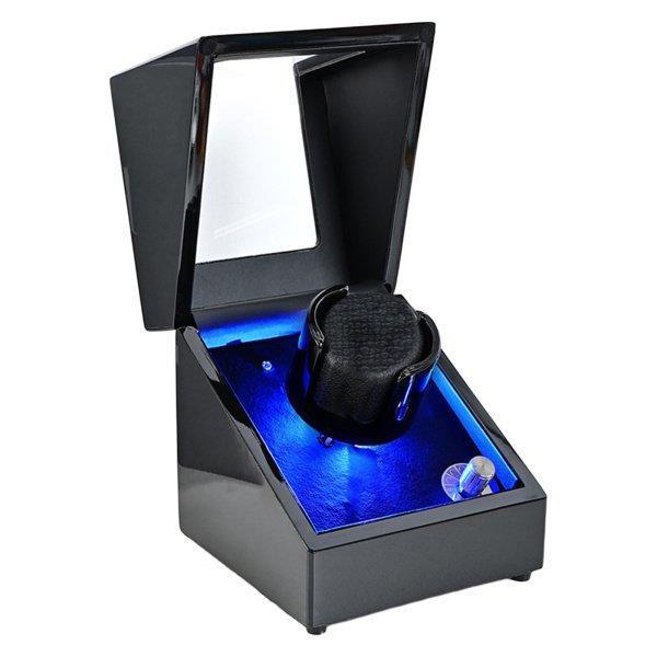 モーター自動ウォッチワインダー回転1 PCSクラシック男性女性黒ベーキングペイントA